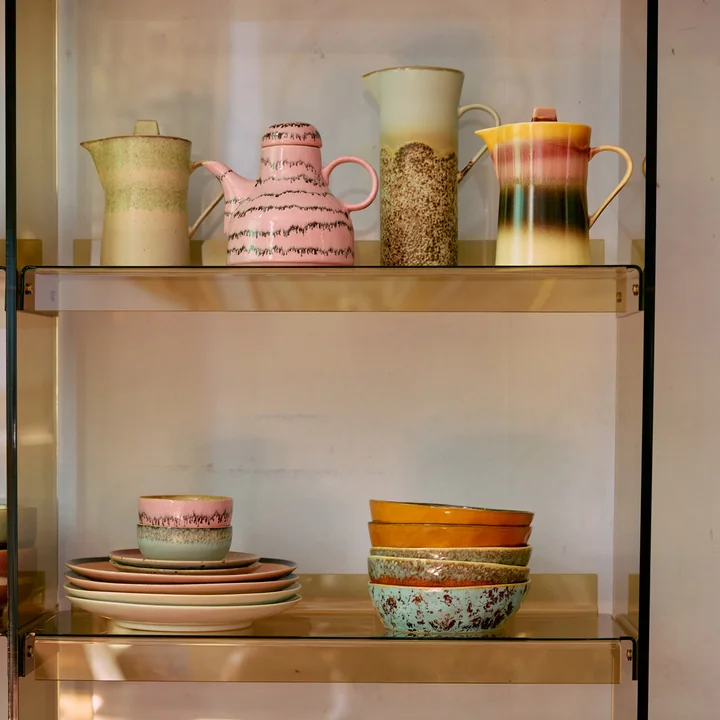 HKliving - 70's Tapas-Schale, Ø 11 cm, crystal (4er-Set)