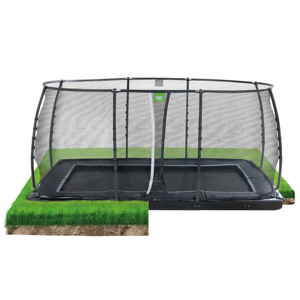 Exit Dynamic - Groundlevel trampoline - Zwart - 1x275x458 cm