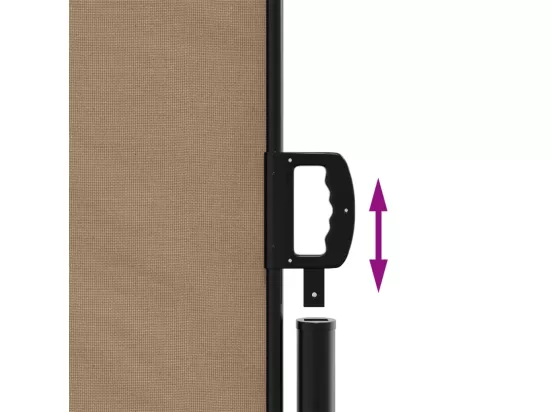 Auvent latéral rétractable taupe 160x1200 cm