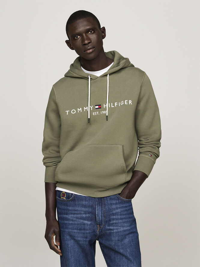Tommy Hilfiger TOMMY LOGO HOODY Battle green