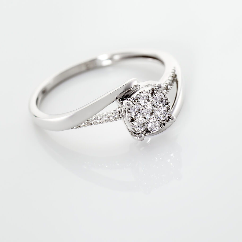 Bague  Petunia Or Blanc Diamant