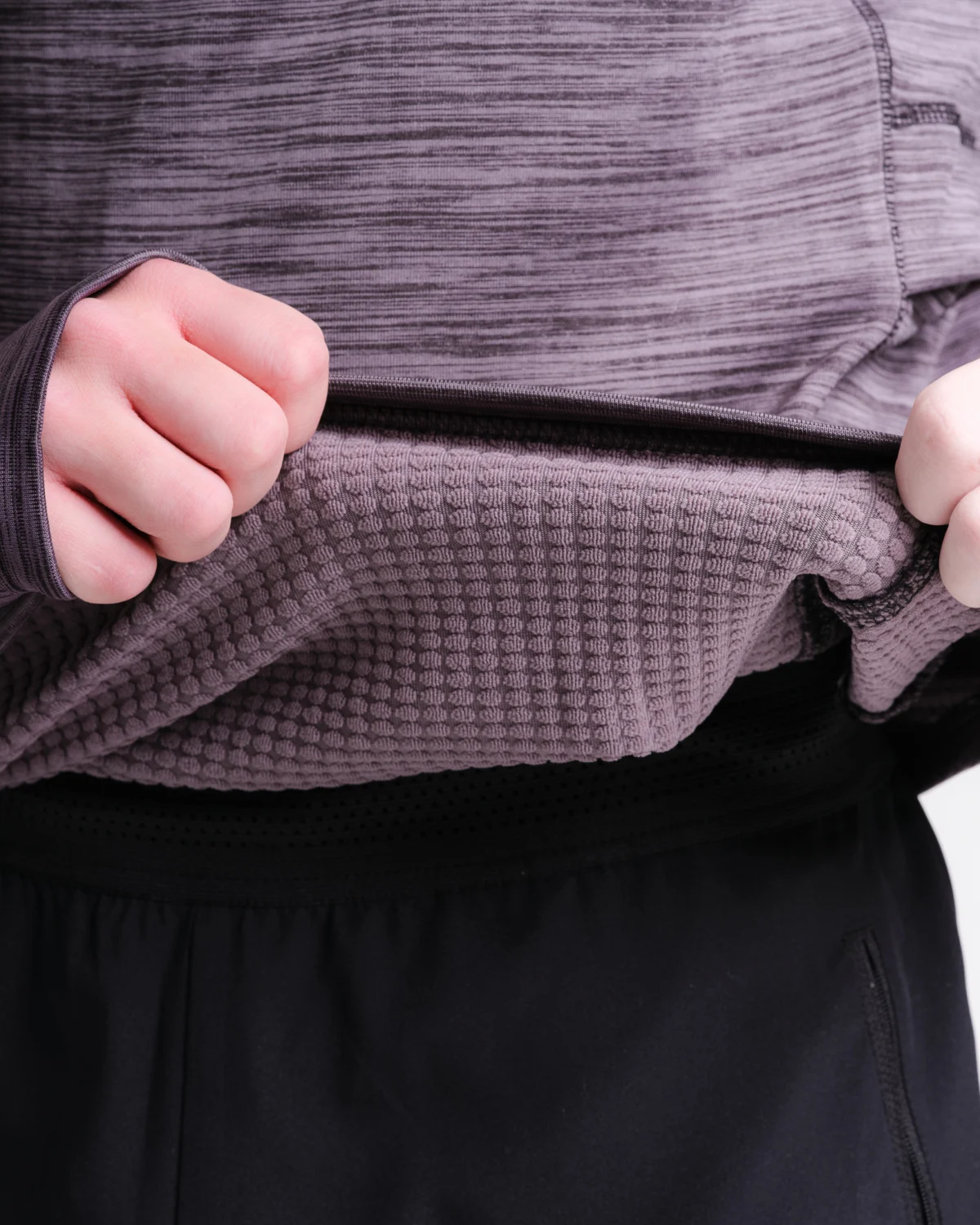 LEVITY Core Run Half Zip M Black Marl
