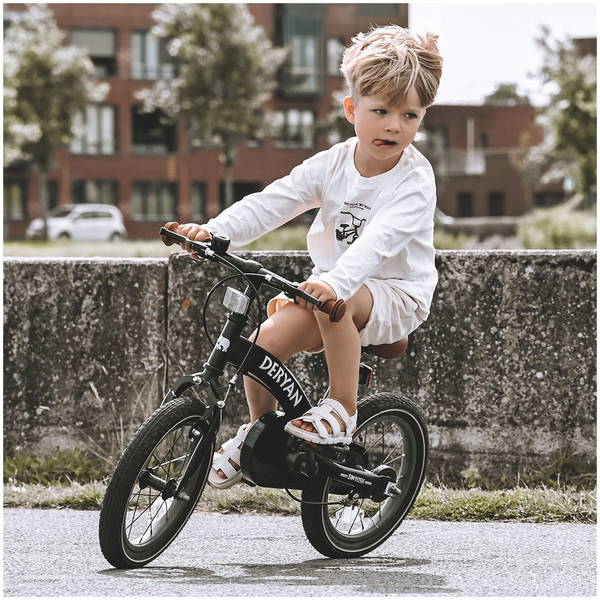 DERYANDERYAN   3in1 Kinderfahrrad schwarz 12 Zoll