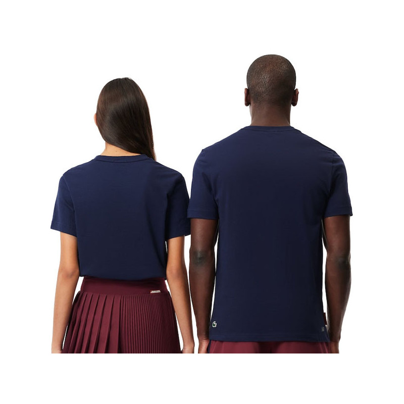 Tee-shirt Lacoste Roland Garros Ultra Dry bleu marine