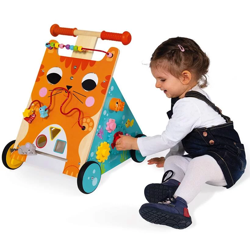CHARIOT MULTI-ACTIVITES CHAT -EN BOIS