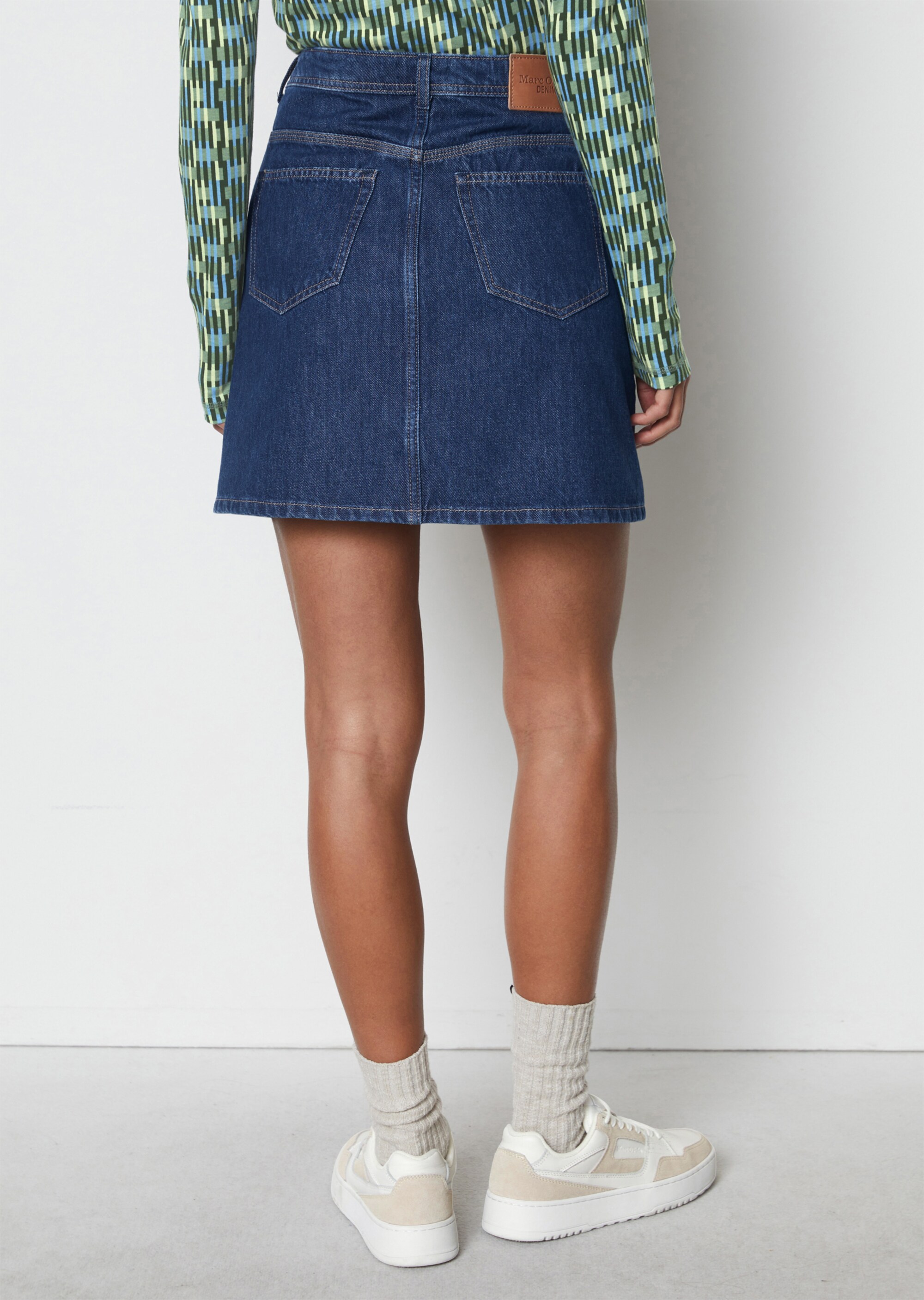 Jeans-Minirock regularaus Rigid-Denim