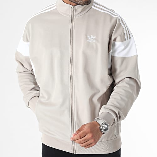 Veste Zippée A Bandes Cutline IM4516 Beige