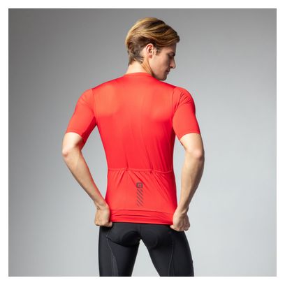 Maillot Manches Courtes Alé Color Block Rouge