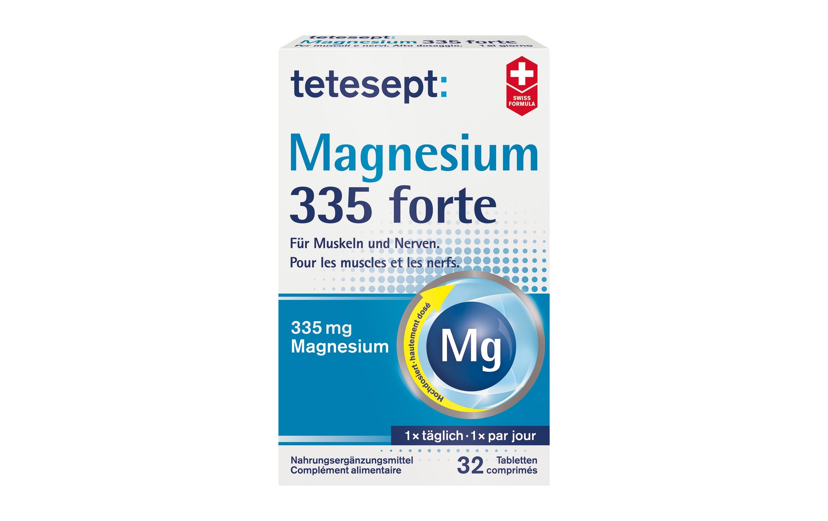 Magnesium 335 forte 32 TablettenNahrungsergänzungsmittel mit Magnesium