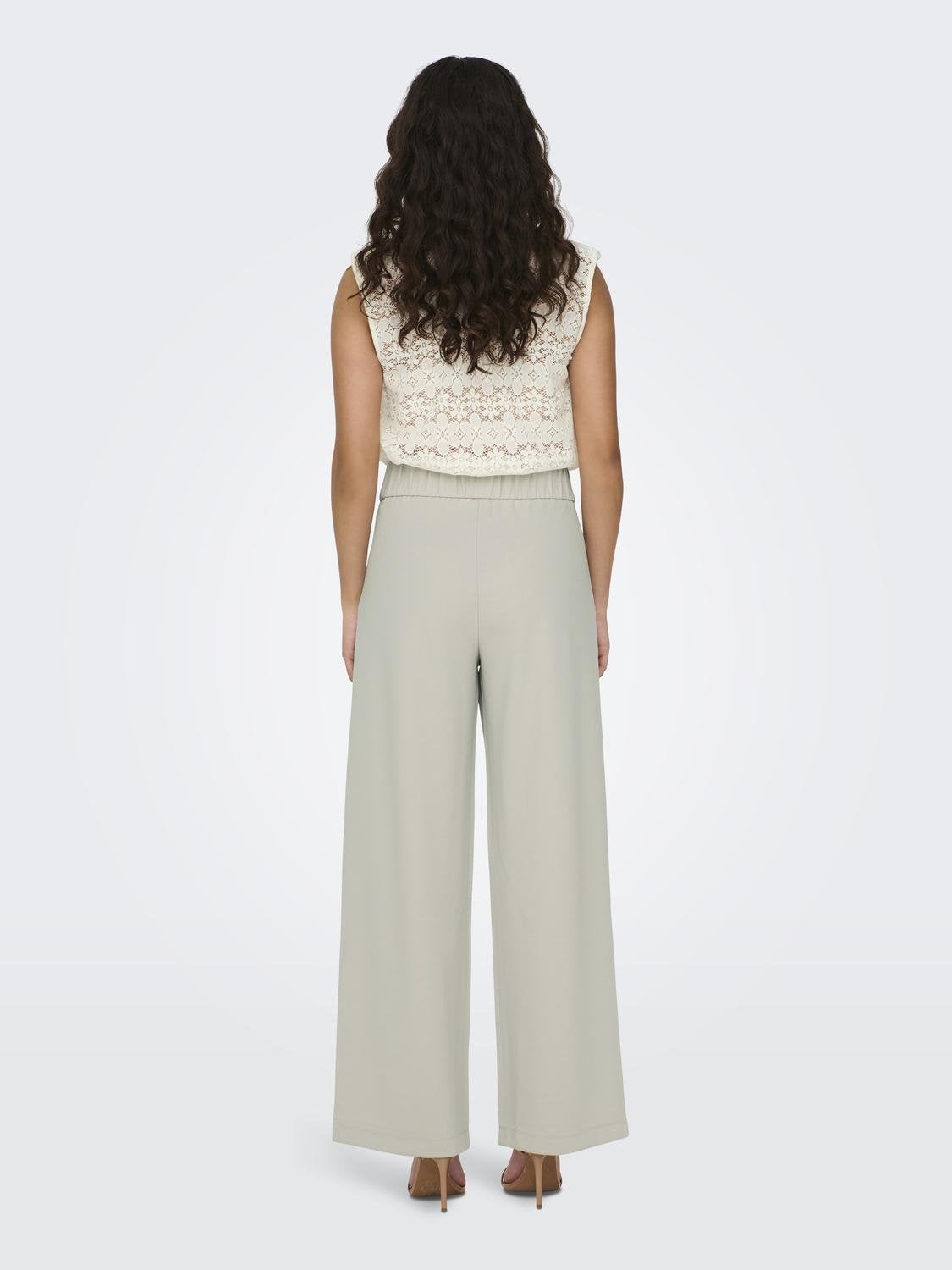 JDYGEGGO Hohe Taille Normal geschnitten Klassische Hose Chateau Gray