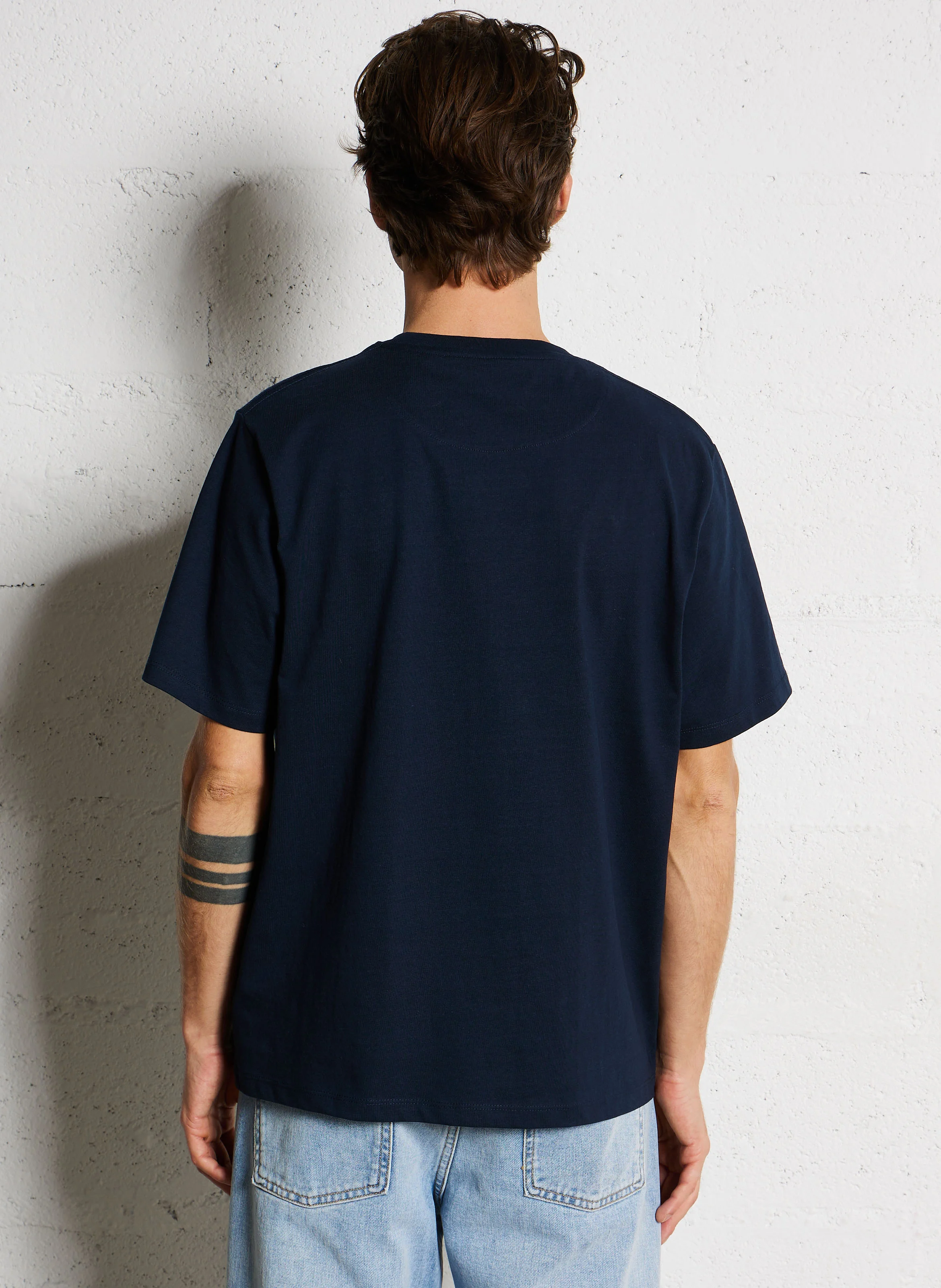 CONNOR - Tee-shirt col rond en coton | Bleu