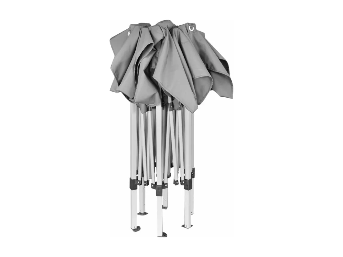 Chapiteau hexagonal pliable Gris 3,6x3,1 m