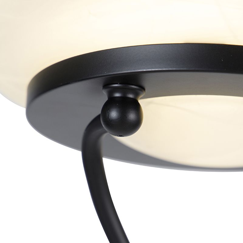 Vloerlamp zwart incl. LED en dimmer met leeslamp dim to warm - Empoli