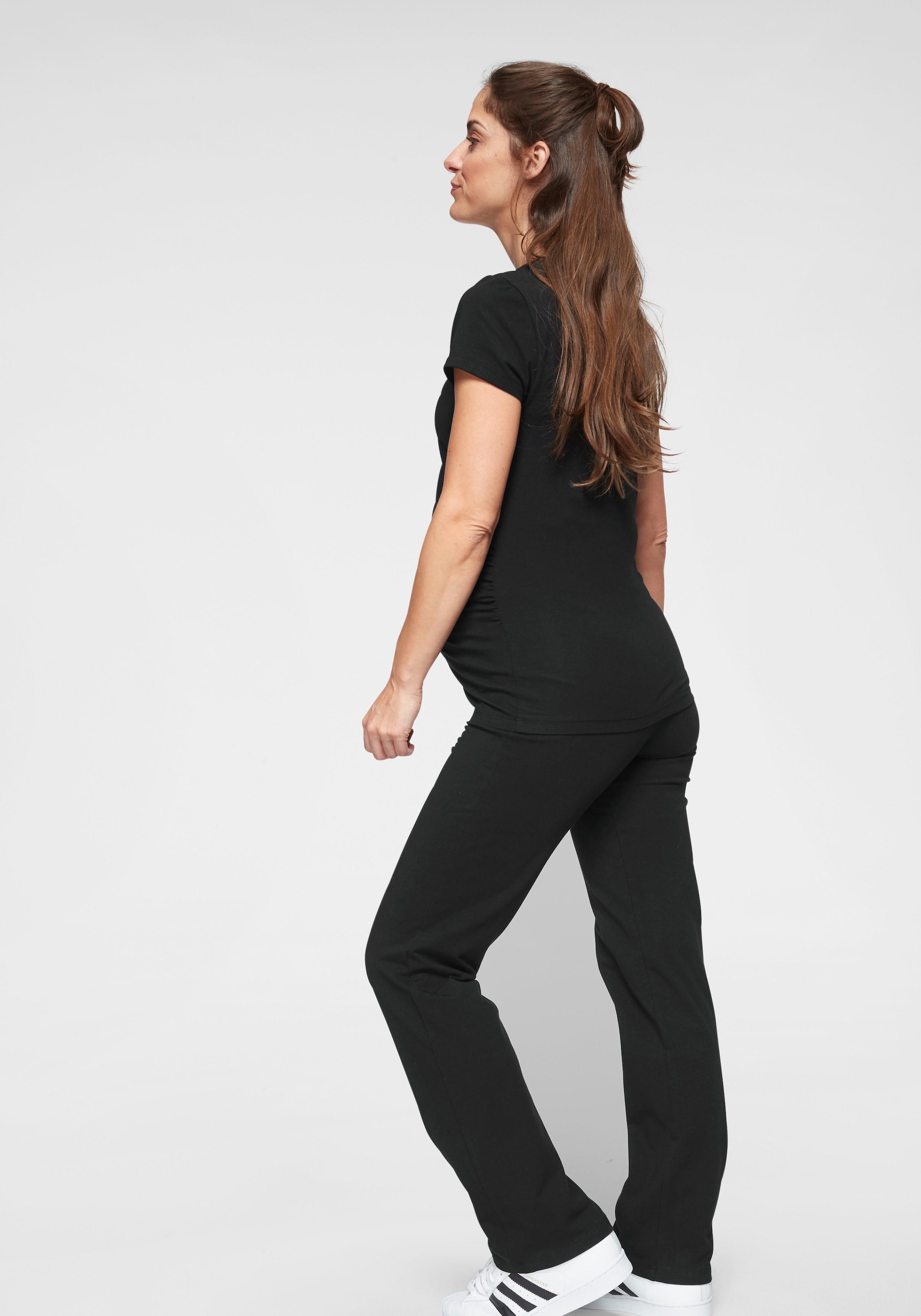 Neun Monate Umstands-Set »2tlg. Set T-Shirt + Leggings für Schwangerschaft und Stillzeit« Set, 2, 2 Stk. , T-Shirt und Leggings einzeln tragbar