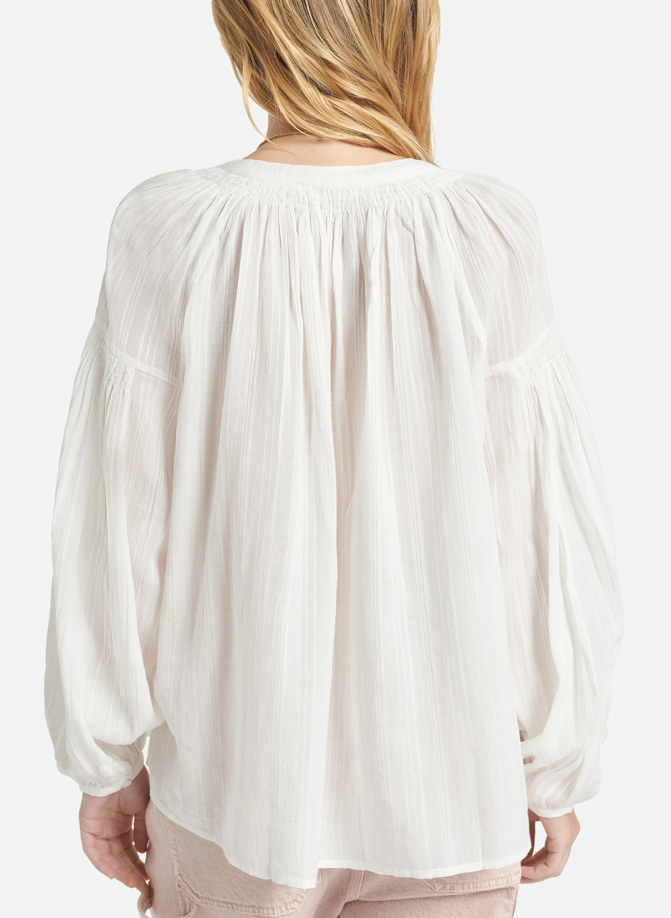 NIPOA - Chemise ample col tunisien | Blanc