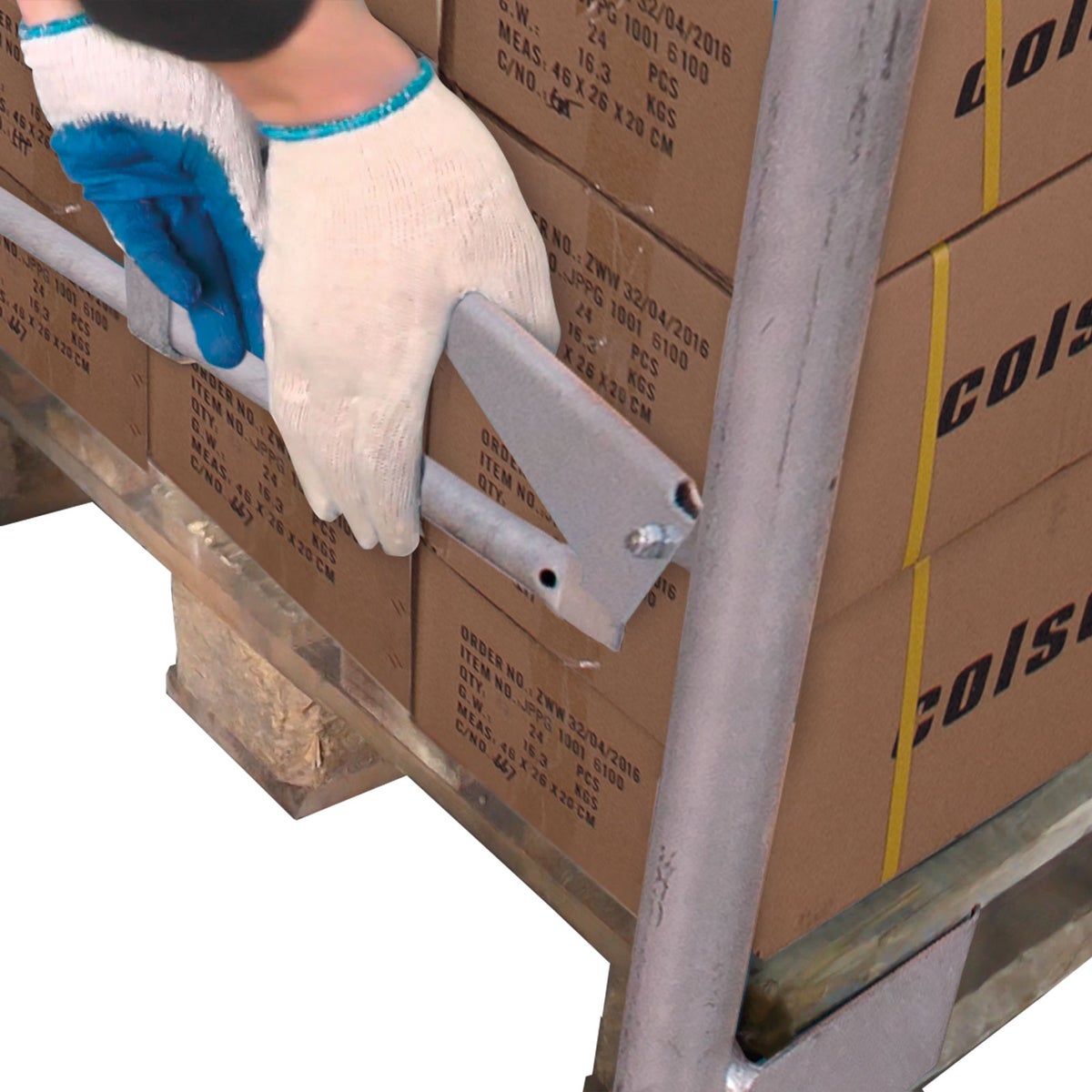 VARIOfit palletopzetrand type 65k met klemvoorziening van gegalvaniseerd staal, afmetingen 1200x800mm, 1000mm hoogte
