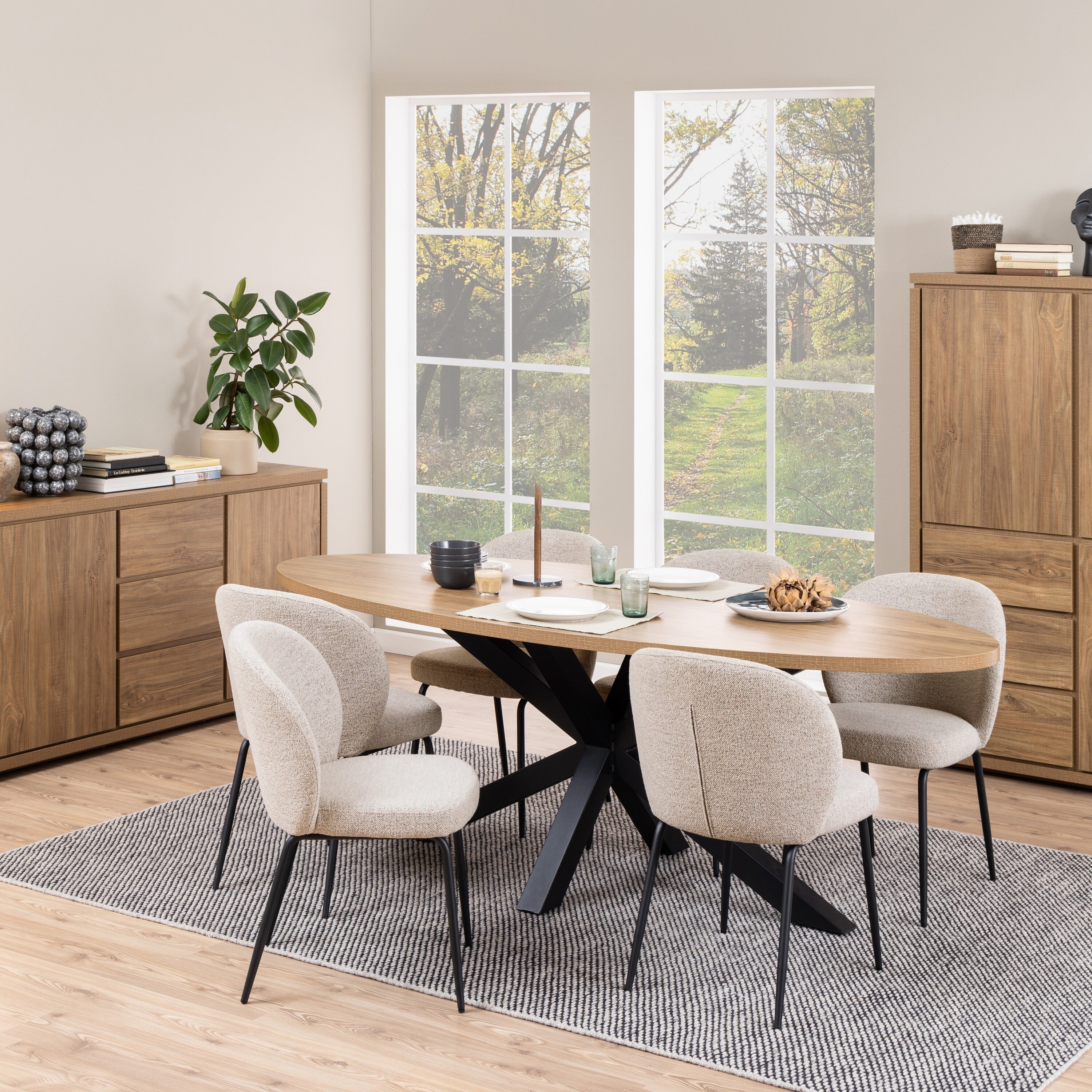 by fonQ Curve Eetkamerstoel - Beige
