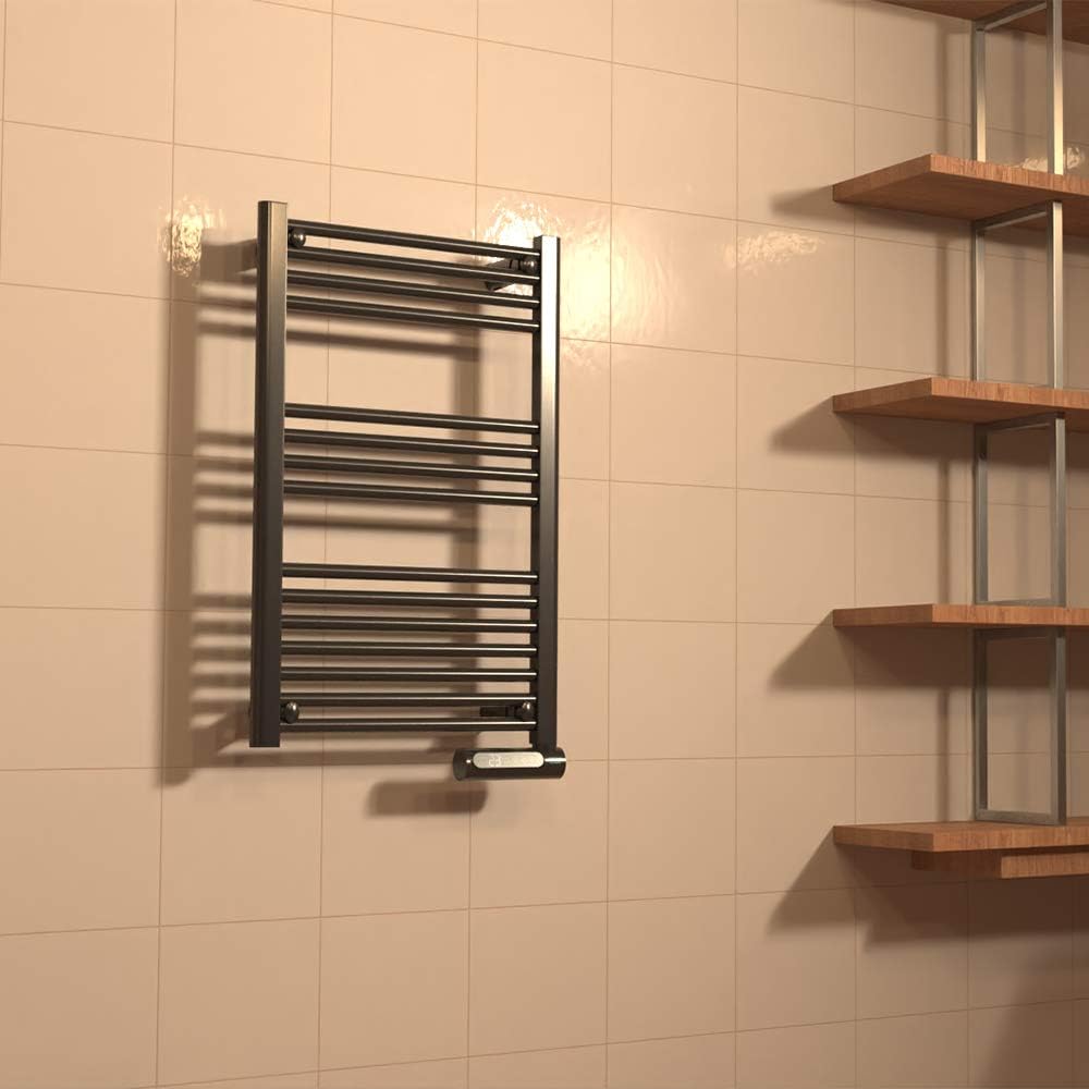 Cecotec Elektrischer Badheizkörper Ready Warm 9100 Smart Towel Black. 500 W, LED-Anzeige, Touch Control, Wochenprogrammierer, 3 Modi, wählbare Temperatur und maximale Sicherheit mit IP24