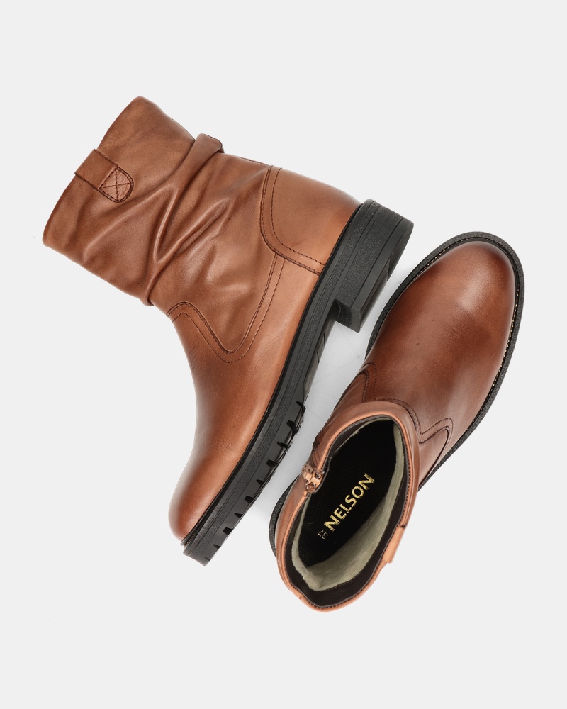 Nelson Rits- & gesloten boots  - cognac
