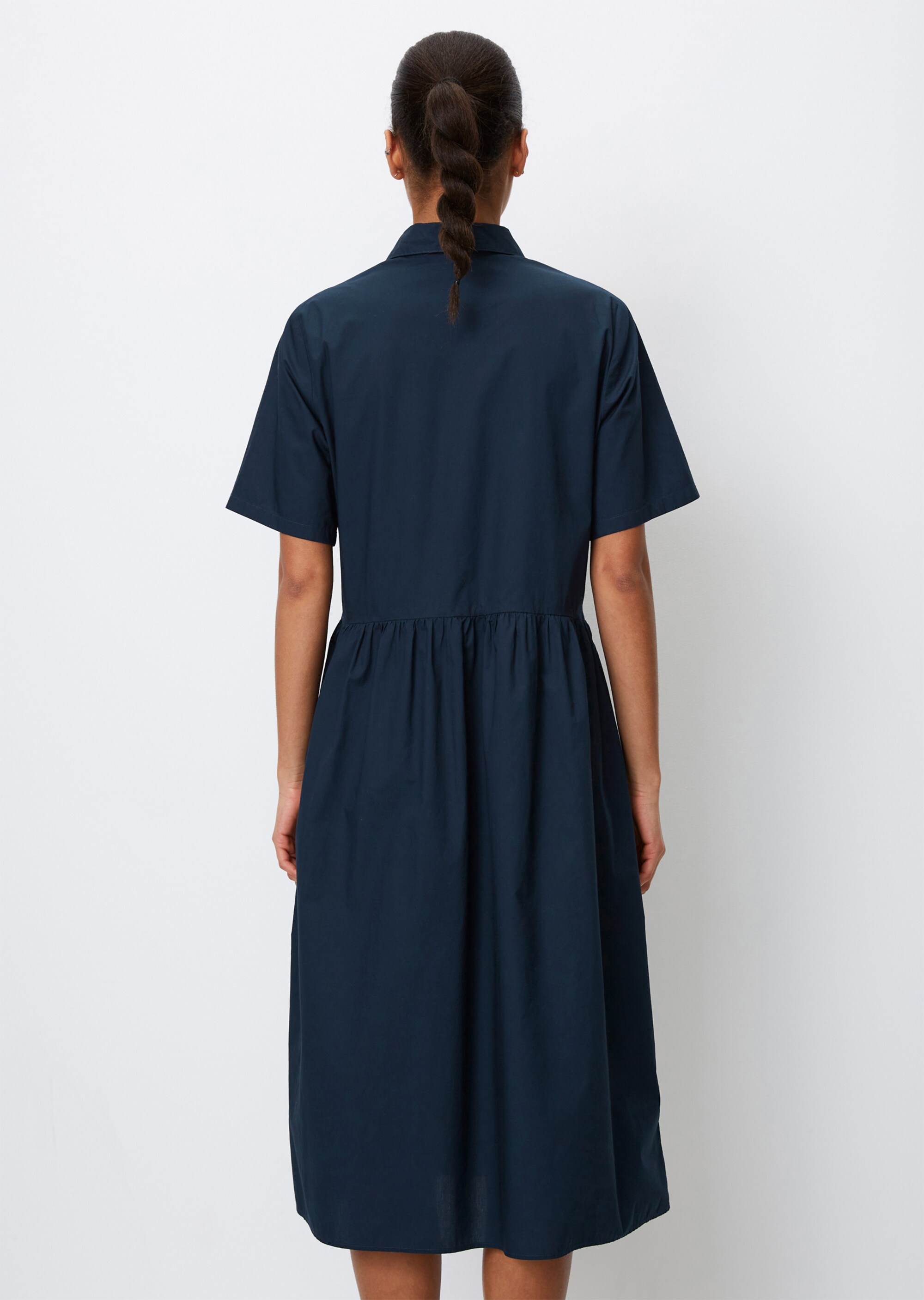 Hemdblusenkleid regularaus soft gewebter Baumwolle
