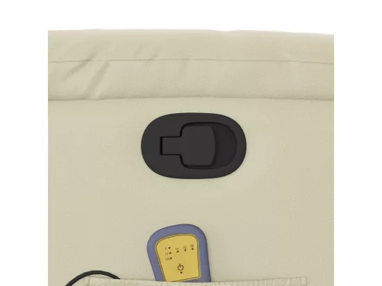 Fauteuil inclinable de massage Crème Similicuir