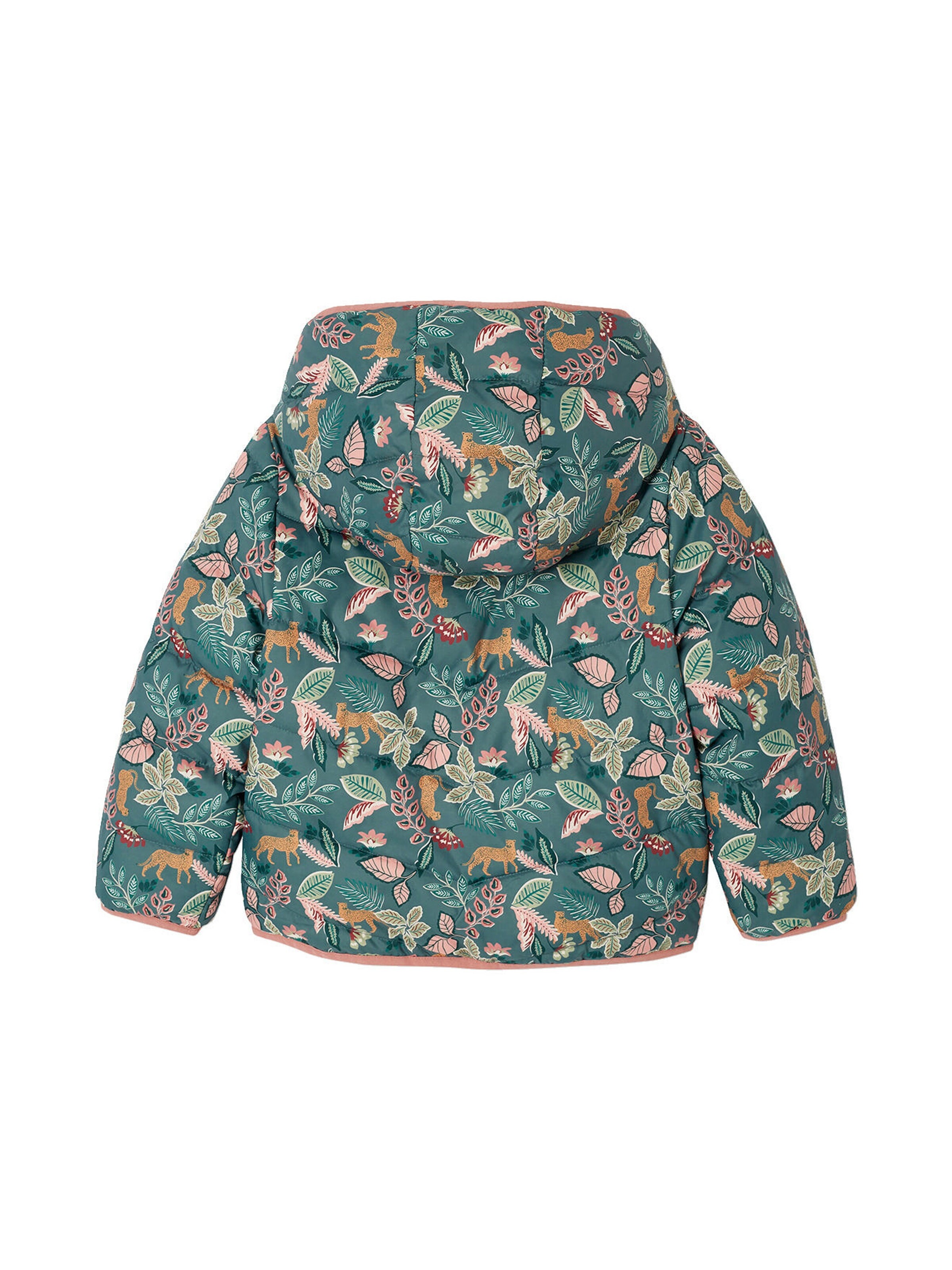 Vertbaudet Leichte Mädchen Wende-Steppjacke mit Recycling-Polyester smaragdgrün