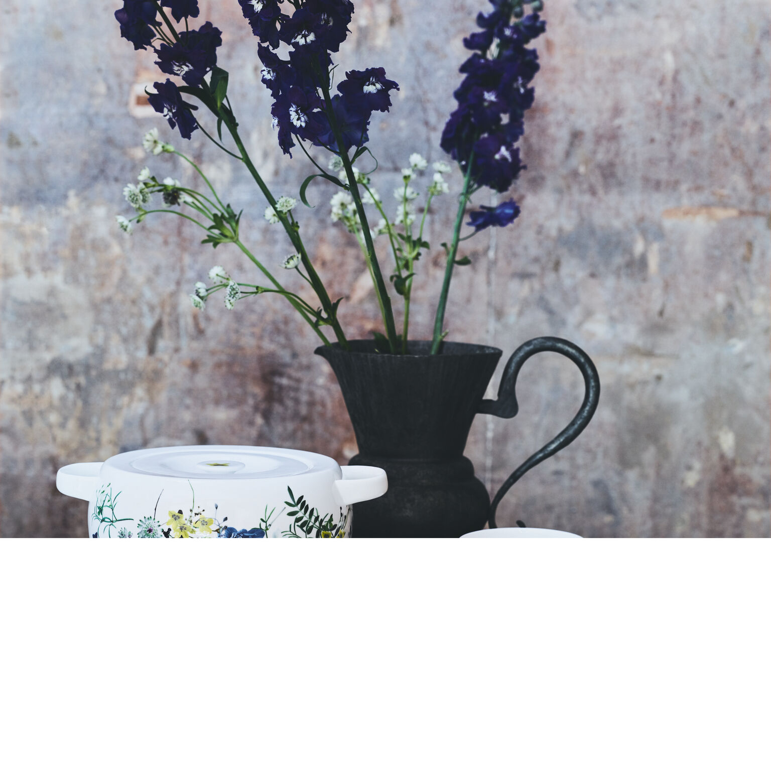 Brillance Bone China Fleurs des Alpes Schüssel mit Deckel