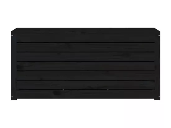 Boîte de jardin noir 101x50,5x46,5 cm bois massif de pin