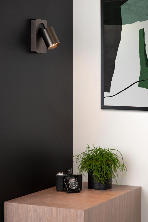 Lucide Nigel 1 wandlamp LED zwart