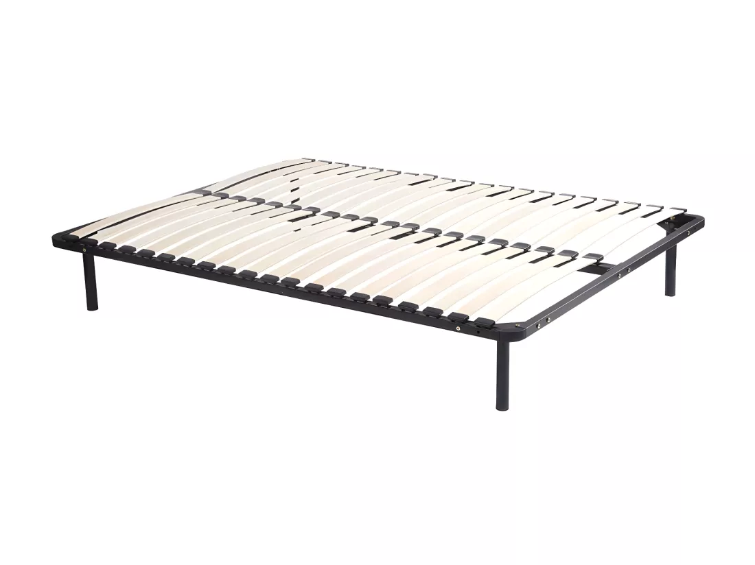 Ensemble 140 x 200 cm cadre à lattes + matelas ressorts et mémoire de forme ép.15cm - WOLKENLOS de YSMÉE