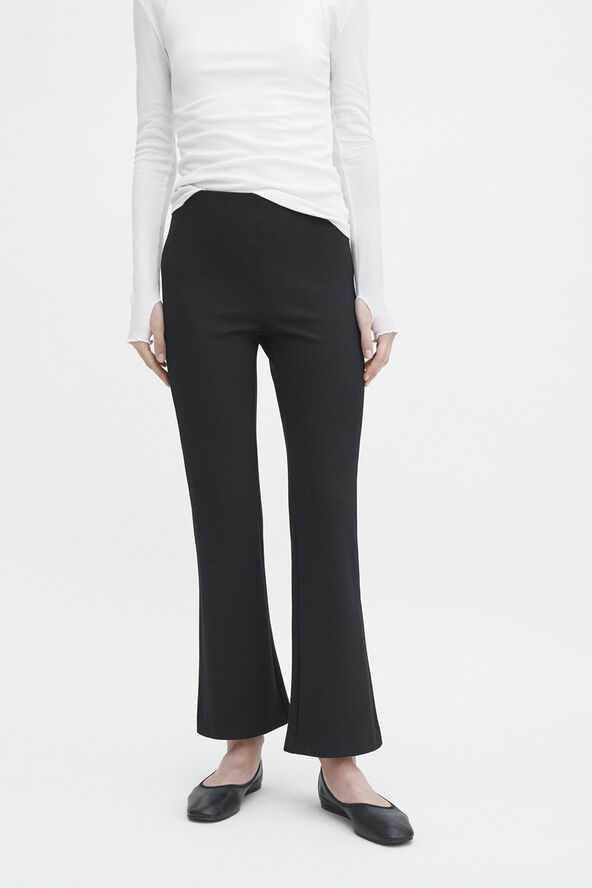 Filippa K Flared Jersey Trousers Black