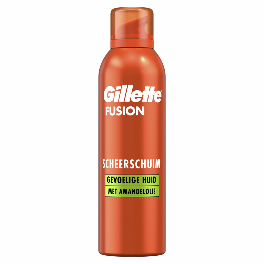 Gillette Fusion Scheerschuim Met Amandelolie Voor De Gevoelige Huid250 ml