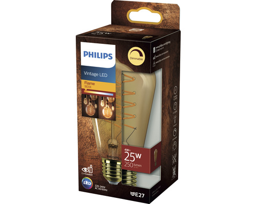 LED-lamp dimbaar ST64 goud E27/5,5W (25W) 250 lm 1800 K warm wit