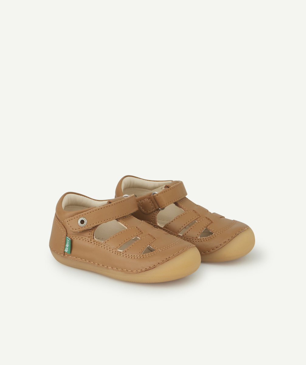 KICKERSSANDALES BÉBÉ SUSHY CAMEL CLAIR EN CUIR