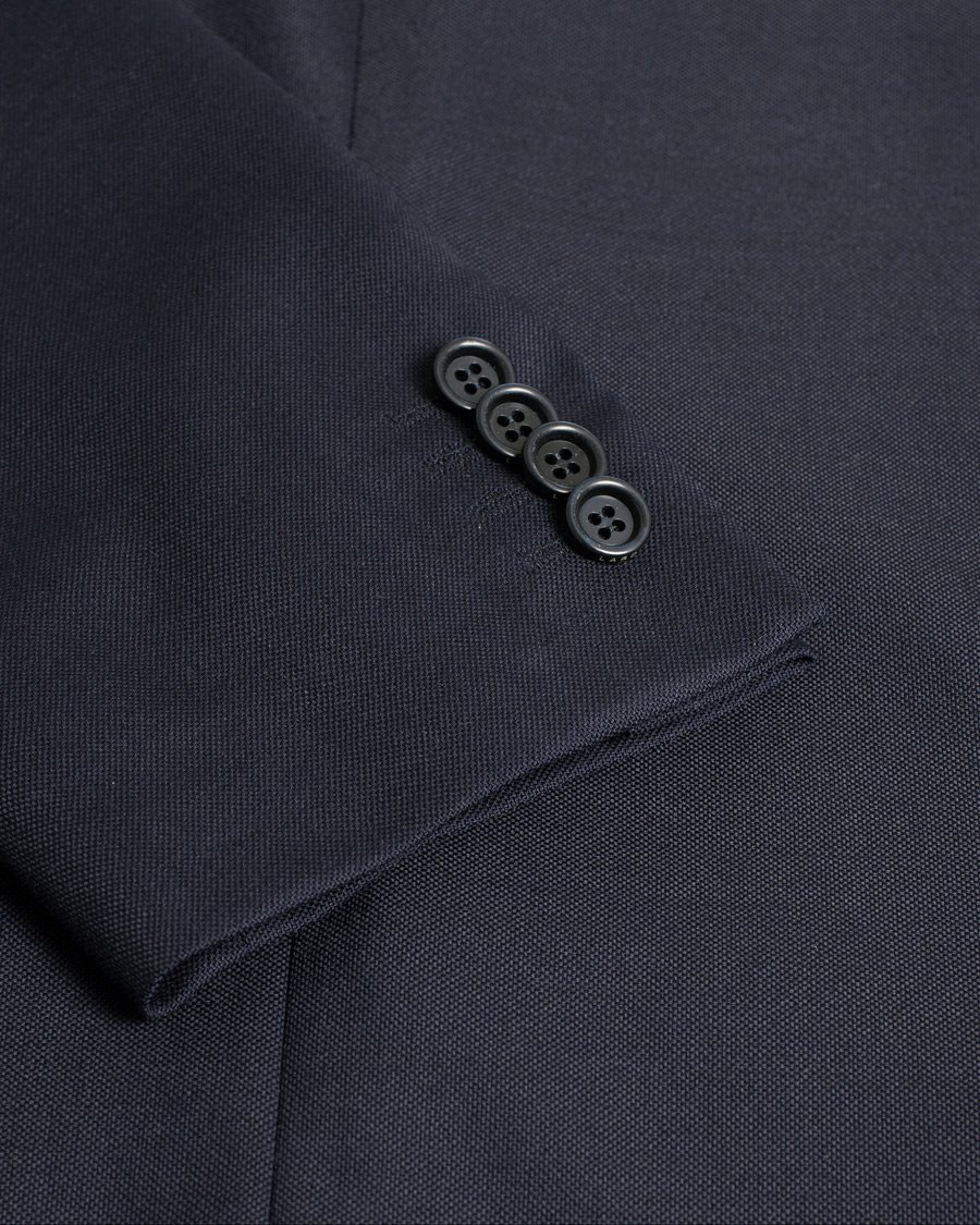 Lardini Patch Pocket Wool Blazer Navy