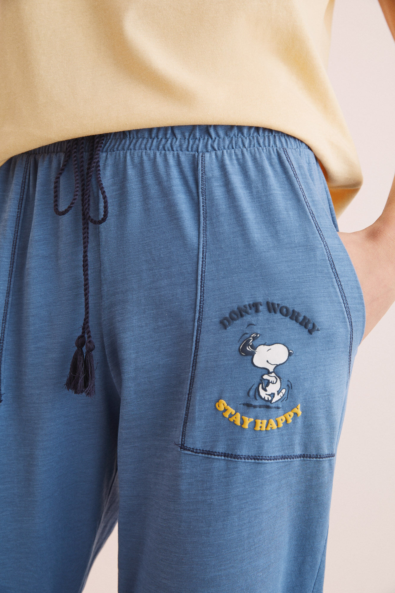 Calças compridas, 100% algodão, jeans azul - azul