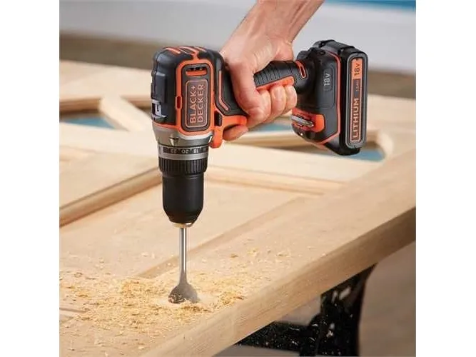 Black & Decker BL186KB-QW, Pistolgreb boremaskine, Børstefri, 1650 rpm, 2,5 cm, 410 rpm, 52 Nm