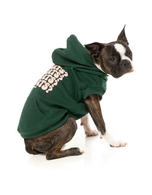 Fuzzyard Treats Hoodie Donkergroen - Hondenkleding