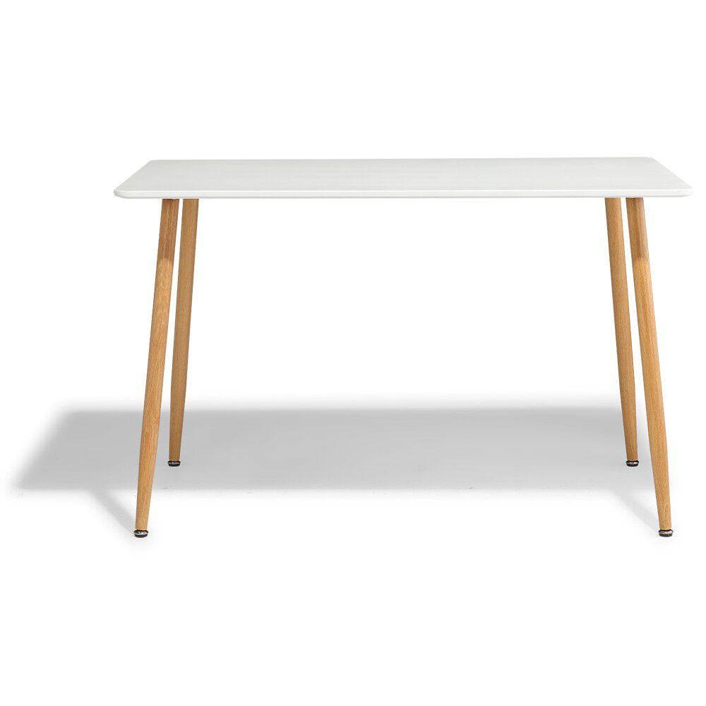 Table 4 à 6 couverts Bergen bois clair et blanc