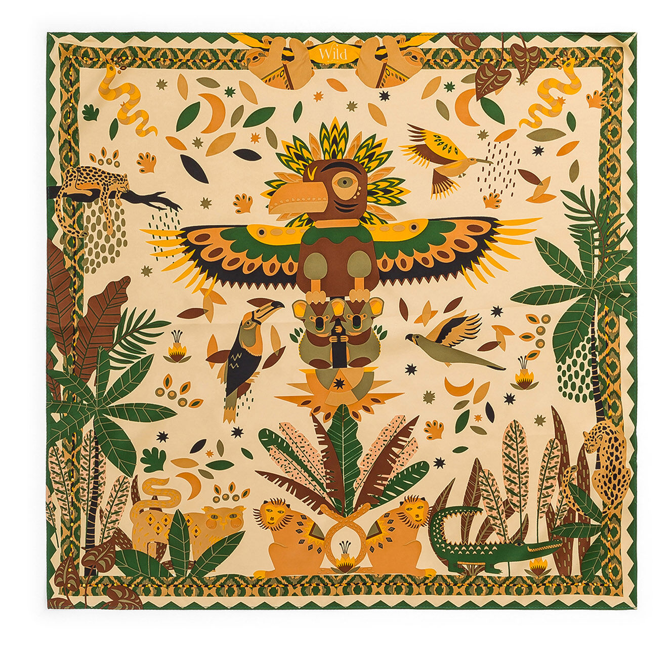 Wild Foulard Pacco_Mini beige - 130x130 cm