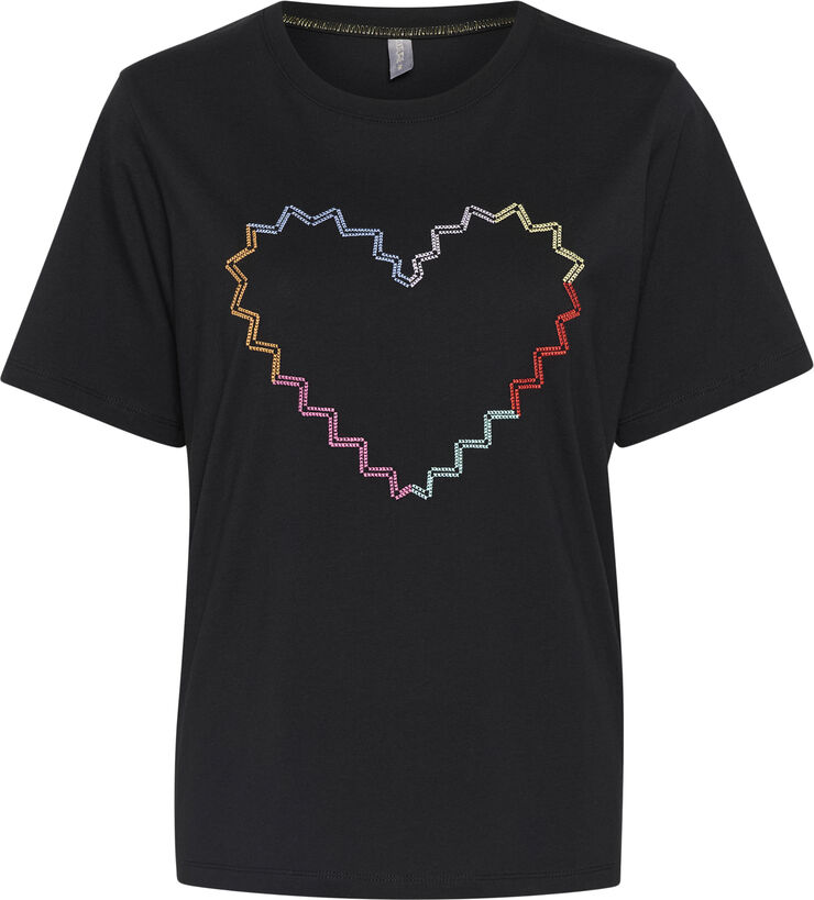 Culture CUamora Heart T-Shirt Black