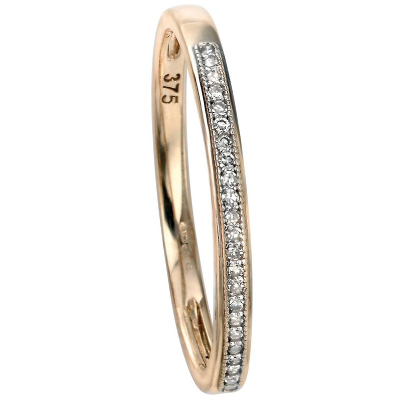 Bague diamants en or 375/1000