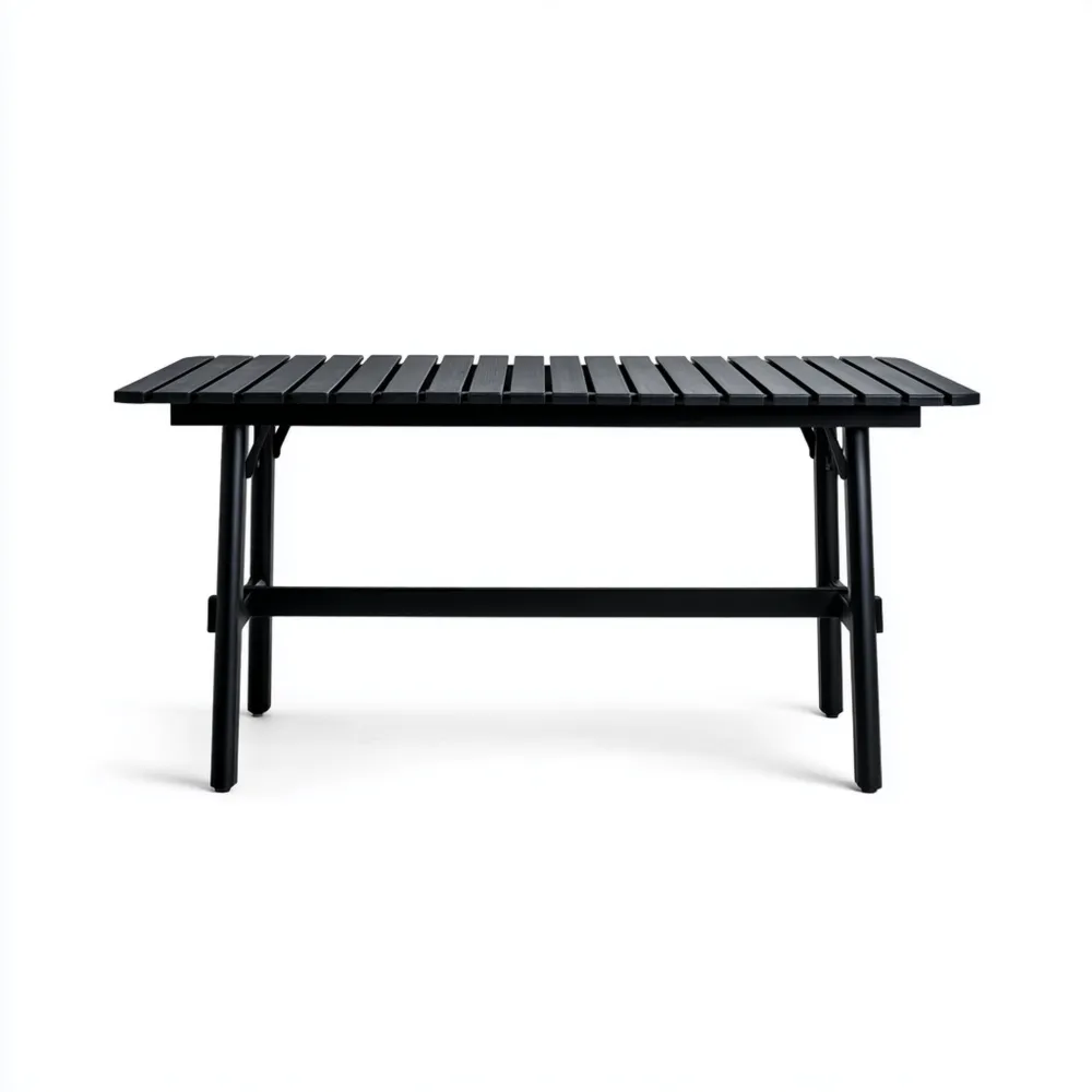 Esstisch Metall 150x75x74 cm - Schwarz - Modernes Design