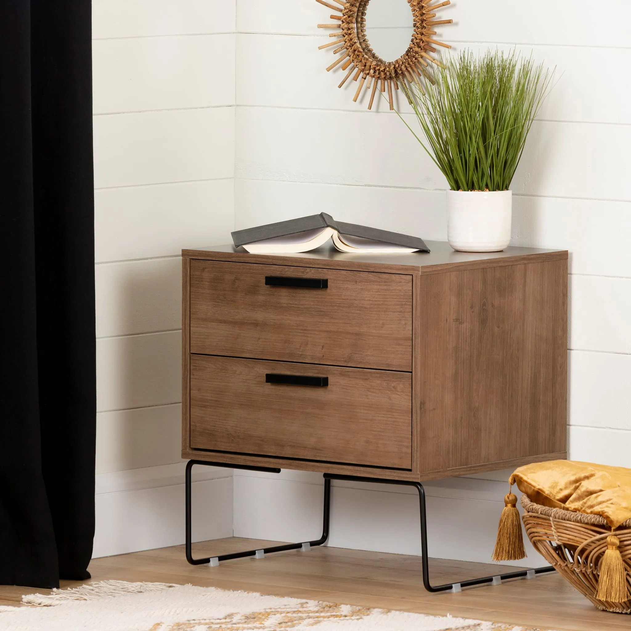 South Shore Table de Nuit - Slendel Bois Foncé