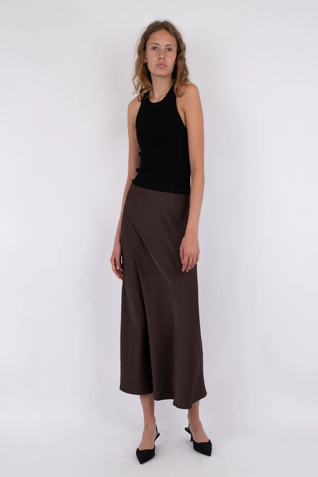 Neo Noir Bovary Skirt dark brown