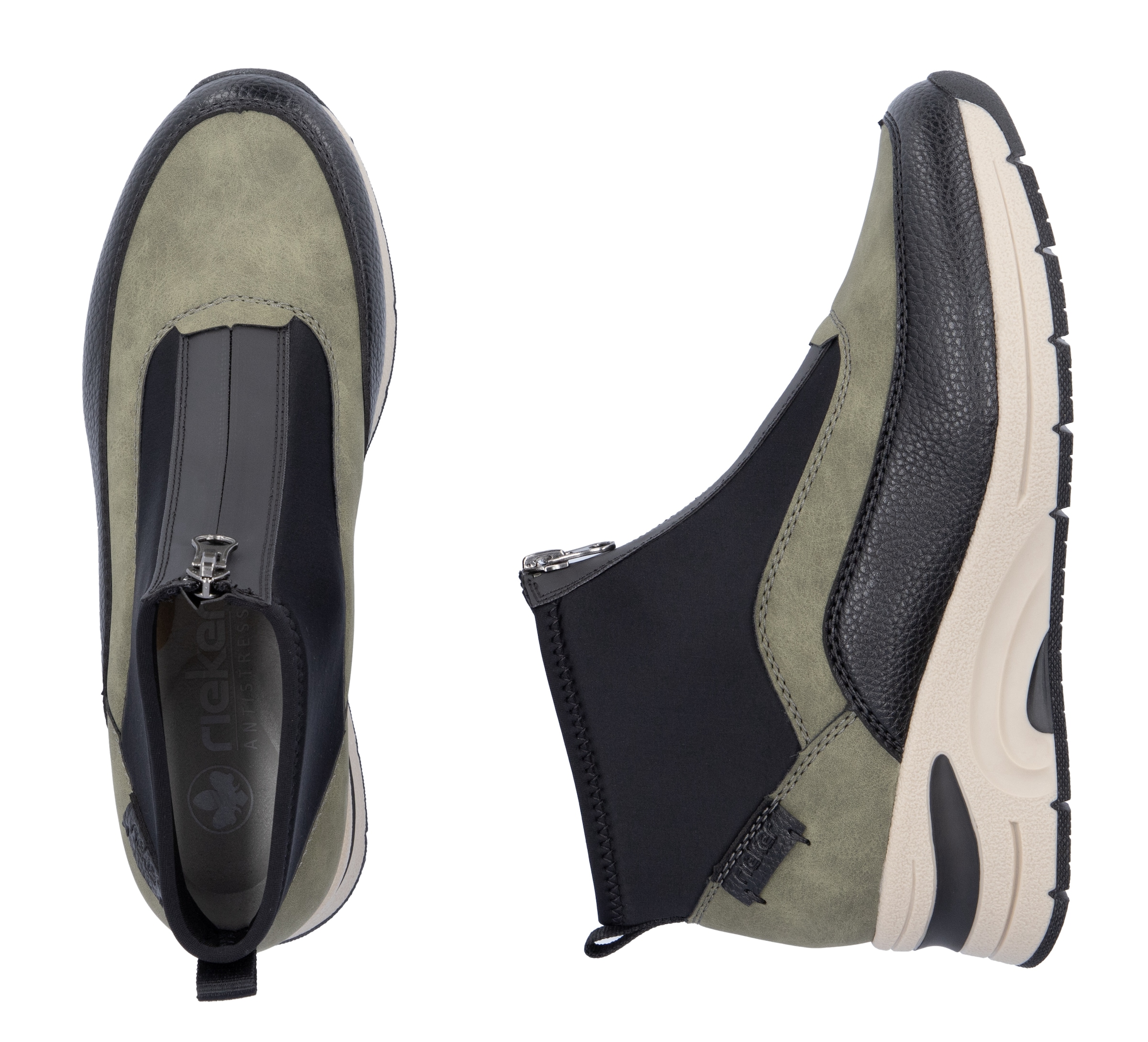 Rieker Sneaker  , Freizeitschuh, High Top Sneaker, Stiefelette mit modischer Laufsohle
