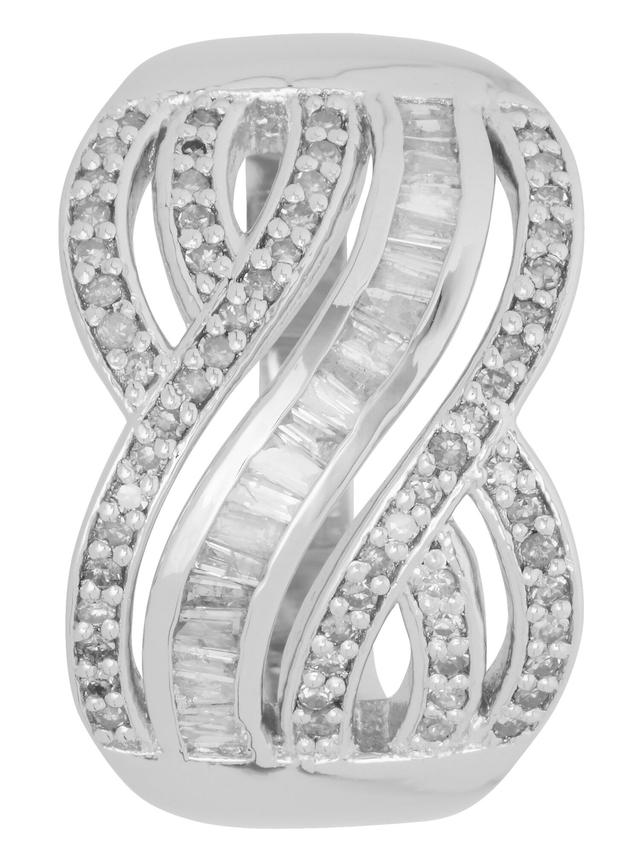 Design-Ring, Diamanten, Champagner