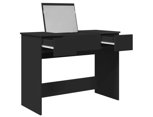VIDAXL - Coiffeuse avec miroir noir 100x45x76 cm