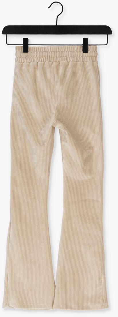 NOBELL beige nobell flared broek sady velvet rib flared