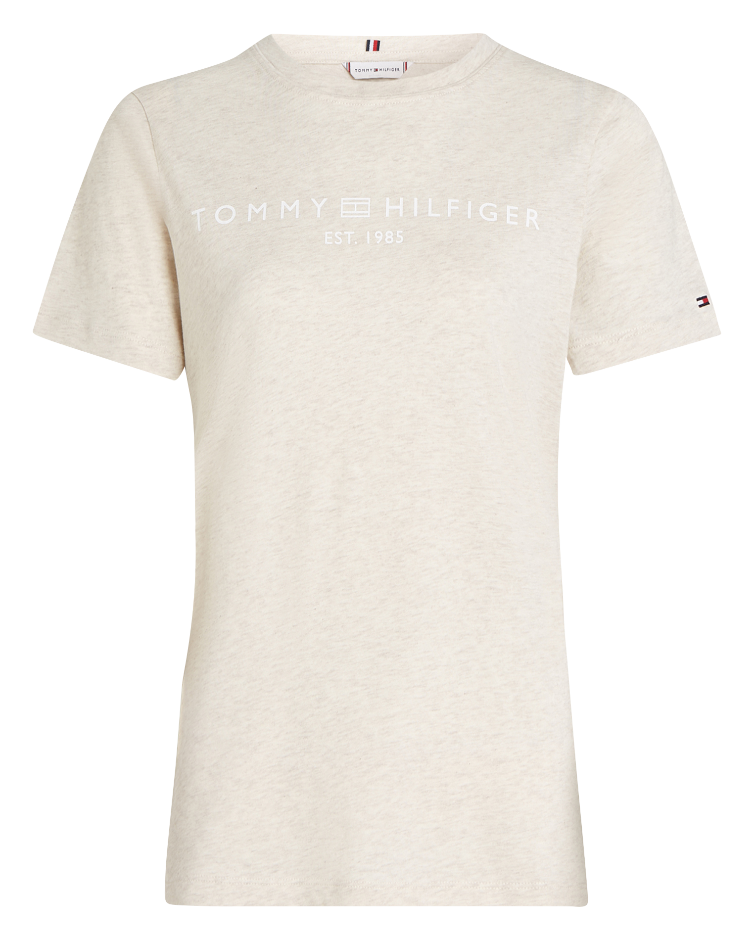 Tee-shirt droit encolure ronde en coton | Marron